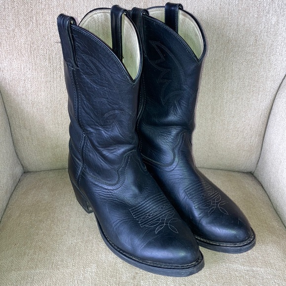 DURANGO Mens Black Oil Resistant Leather Western 11” Boots Size 11EE - Picture 3 of 12